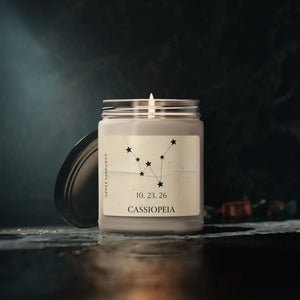 Personalized Cassiopeia Constellation Soy Candle - Dipaliz - Candles
