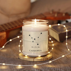 Personalized Cassiopeia Constellation Soy Candle - Dipaliz - Candles