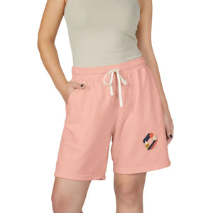 Casual Graphic Sweat Shorts, Minimal Abstract Patch Design