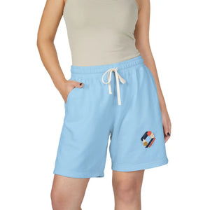 Casual Graphic Sweat Shorts, Minimal Abstract Patch Design