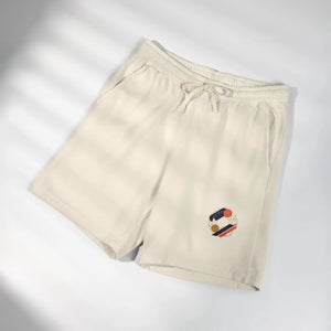 Casual Graphic Sweat Shorts, Minimal Abstract Patch Design