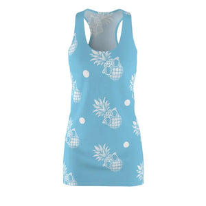 Pineapple Print Racerback Dress Summer Vibes Style Dipaliz - Dresses