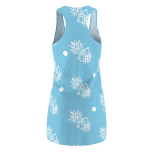 Pineapple Print Racerback Dress Summer Vibes Style Dipaliz - Dresses