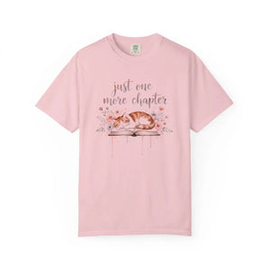 Cat and Books with Text ?Just one More Chapter’ Book Lovers T-shirt - T-shirts