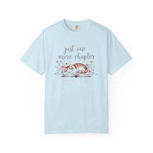 Cat and Books with Text ?Just one More Chapter’ Book Lovers T-shirt - T-shirts