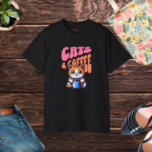 Ultra Cotton Tee - Cat Coffee Lover Design - Dipaliz - Black / s - T-shirts