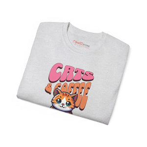 Ultra Cotton Tee - Cat Coffee Lover Design - Dipaliz - T-shirts