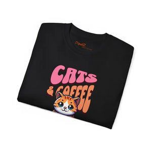 Ultra Cotton Tee - Cat Coffee Lover Design - Dipaliz - T-shirts