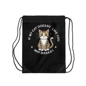 Durable Cat Drawstring Bag - Polyester Gym Cinch - Dipaliz - Backpacks