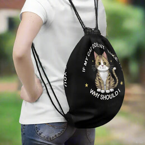 Durable Cat Drawstring Bag - Polyester Gym Cinch - Dipaliz - Backpacks