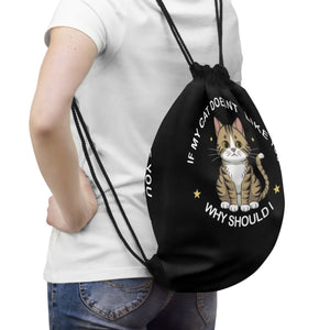 Durable Cat Drawstring Bag - Polyester Gym Cinch - Dipaliz - Backpacks