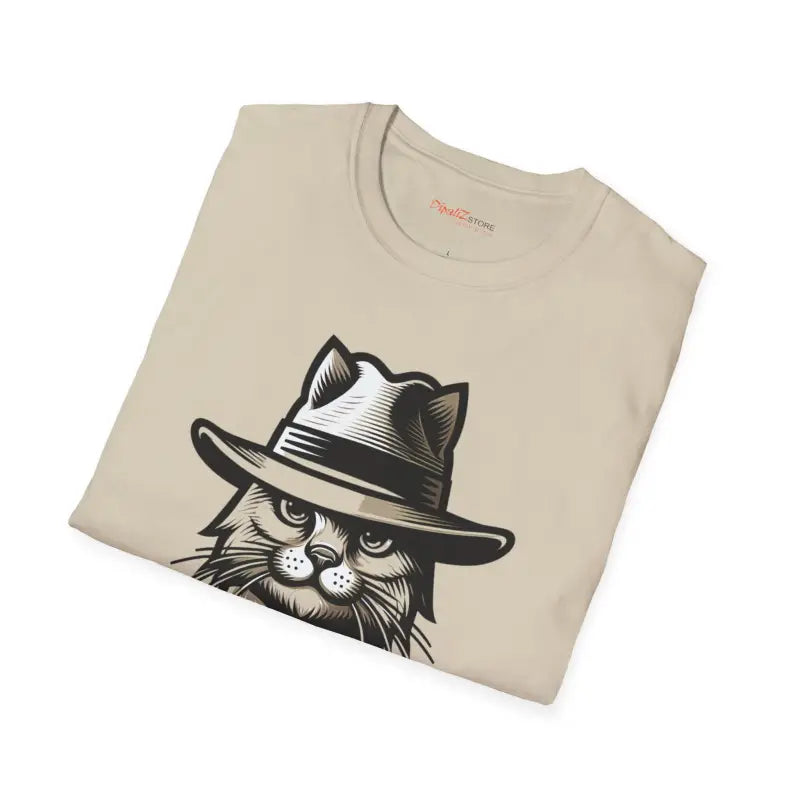 Unisex Cat with a Hat Cotton Tee - Fashion Trends 2024 - T-shirt