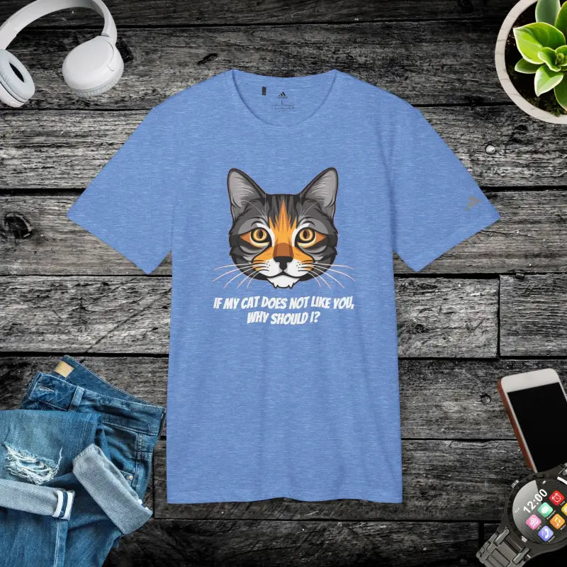 Cat Approved Recycled Adidas Tee: Style Meets Sustainability - Collegiate Royal Heather / s T-shirt