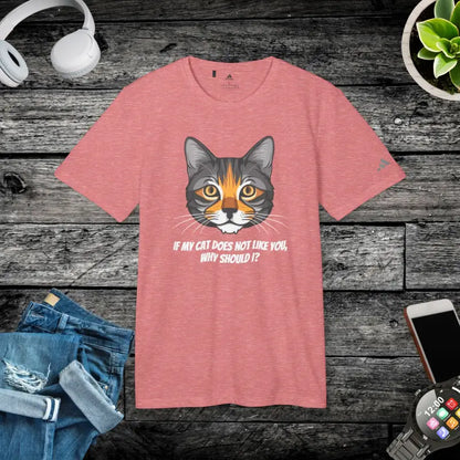 Cat Approved Recycled Adidas Tee: Style Meets Sustainability - Power Red Heather / s T-shirt