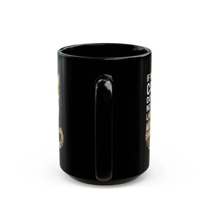 Black Ceramic Mug - Cats Judgement Design - Dipaliz