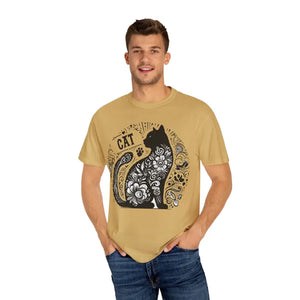 Floral Unisex Tee - Vibrant Artistic Cat Design - Dipaliz - T-shirts