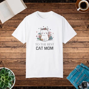 Cozy Unisex Cat Mom Tee - Soft Playful Design - Dipaliz - White / s - T-shirts