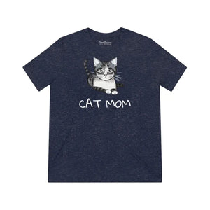 Cat Mom Unisex Triblend Tee - Ultra Soft Comfort Fit - Dipaliz - T-shirts