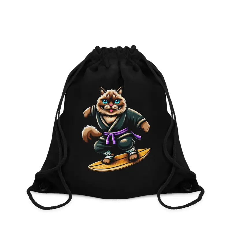 Cat Ninja Surfboard Drawstring Bag for Epic Adventures - one Size Bags