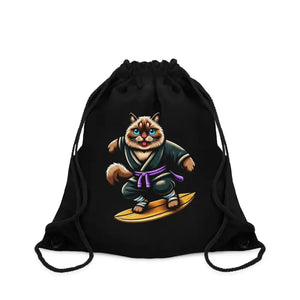 Cat Ninja Surfboard Outdoor Drawstring Bag Adventure - Dipaliz - one Size - Backpacks