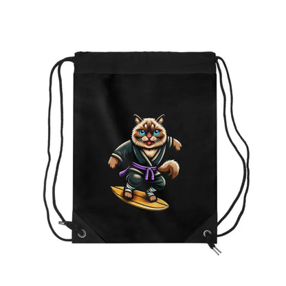 Cat Ninja Surfboard Drawstring Bag for Epic Adventures - one Size Bags