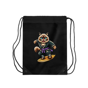 Cat Ninja Surfboard Outdoor Drawstring Bag Adventure - Dipaliz - one Size - Backpacks