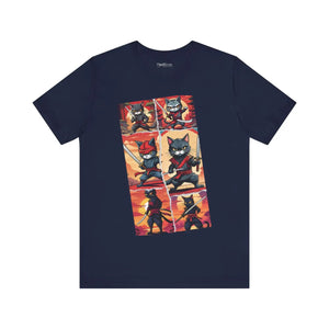 Soft Cat Ninja Warrior Tee - Casual Cotton Unisex - Dipaliz - T-shirts