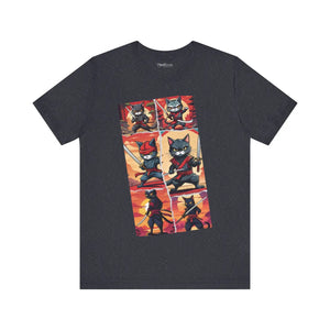 Soft Cat Ninja Warrior Tee - Casual Cotton Unisex - Dipaliz - T-shirts