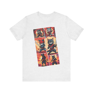 Soft Cat Ninja Warrior Tee - Casual Cotton Unisex - Dipaliz - T-shirts