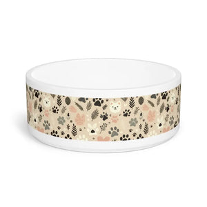 Chic Cat Pattern Pet Bowl - Stylish Elevated Feeder - Dipaliz - 16oz - Bowls Feeders & Waterers