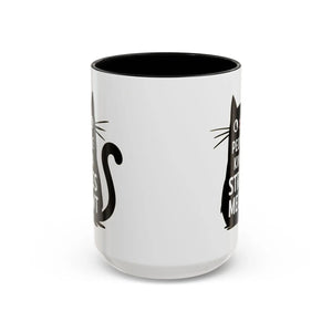 Two-tone Cat Mug - People Kinda Stress Meowt 11oz - Dipaliz - Mugs