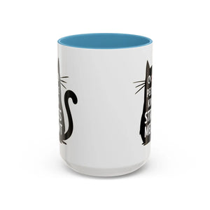 Two-tone Cat Mug - People Kinda Stress Meowt 11oz - Dipaliz - Mugs