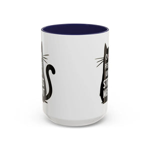 Two-tone Cat Mug - People Kinda Stress Meowt 11oz - Dipaliz - Mugs
