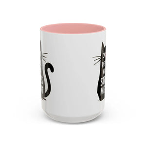 Two-tone Cat Mug - People Kinda Stress Meowt 11oz - Dipaliz - Mugs