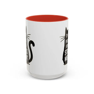 Two-tone Cat Mug - People Kinda Stress Meowt 11oz - Dipaliz - Mugs