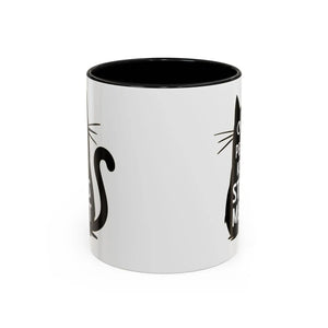 Two-tone Cat Mug - People Kinda Stress Meowt 11oz - Dipaliz - Mugs