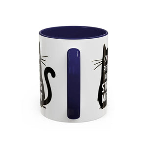 Two-tone Cat Mug - People Kinda Stress Meowt 11oz - Dipaliz - Mugs
