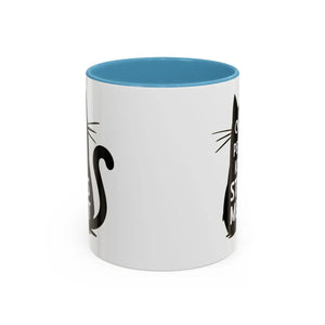 Two-tone Cat Mug - People Kinda Stress Meowt 11oz - Dipaliz - Mugs