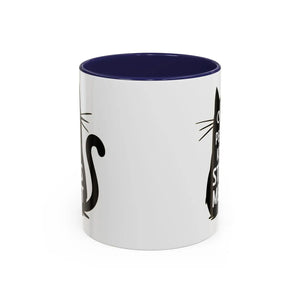 Two-tone Cat Mug - People Kinda Stress Meowt 11oz - Dipaliz - Mugs
