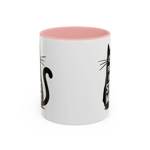 Two-tone Cat Mug - People Kinda Stress Meowt 11oz - Dipaliz - Mugs