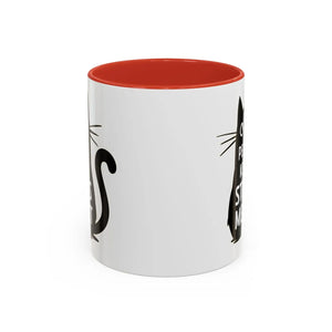 Two-tone Cat Mug - People Kinda Stress Meowt 11oz - Dipaliz - Mugs