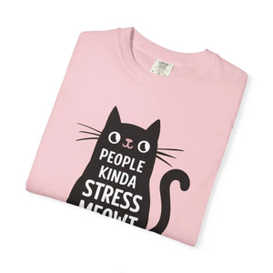 Relaxed Cat Tee - Kinda Stress Meowt Cotton - Dipaliz - T-shirts
