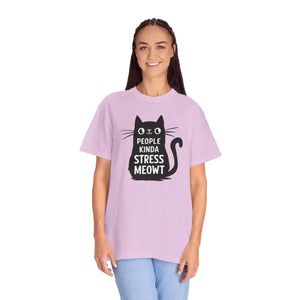 Relaxed Cat Tee - Kinda Stress Meowt Cotton - Dipaliz - T-shirts