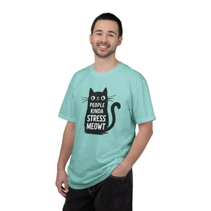 Relaxed Cat Tee - Kinda Stress Meowt Cotton - Dipaliz - T-shirts
