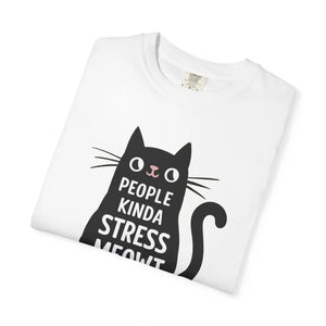 Relaxed Cat Tee - Kinda Stress Meowt Cotton - Dipaliz - T-shirts