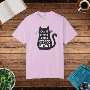 Relaxed Cat Tee - Kinda Stress Meowt Cotton - Dipaliz - T-shirts
