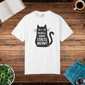 Relaxed Cat Tee - Kinda Stress Meowt Cotton - Dipaliz - T-shirts