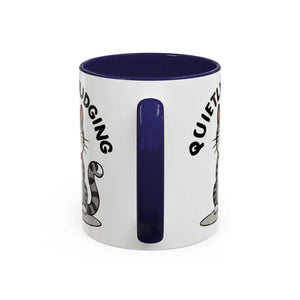 Cat Quietly Judging Accent Coffee Mug - Ceramic - Dipaliz - Mugs