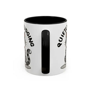 Cat Quietly Judging Accent Coffee Mug - Ceramic - Dipaliz - Mugs