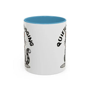 Cat Quietly Judging Accent Coffee Mug - Ceramic - Dipaliz - Mugs